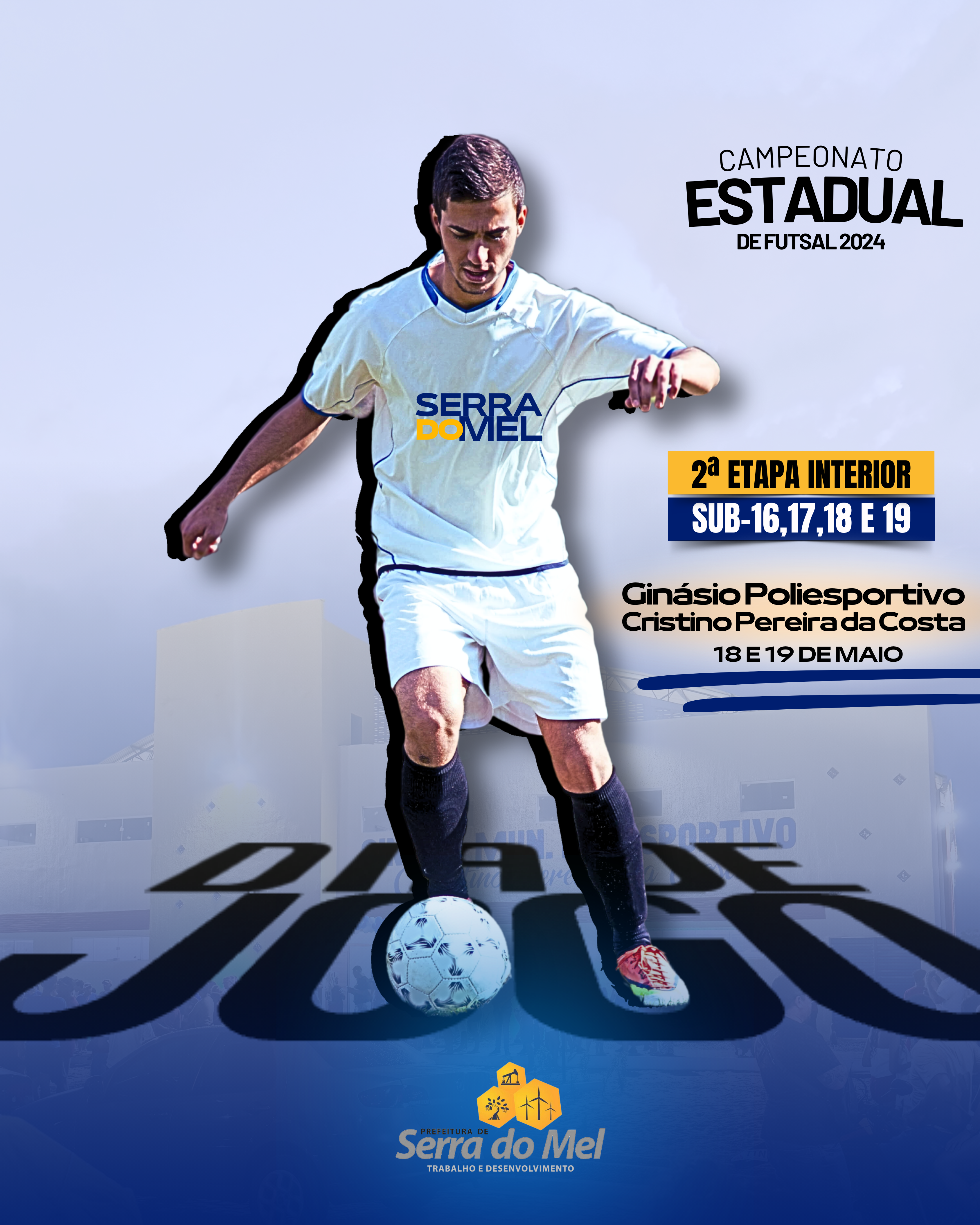 Ginásio Cristino Pereira sedia 2ª etapa do Campeonato Estadual de Futsal