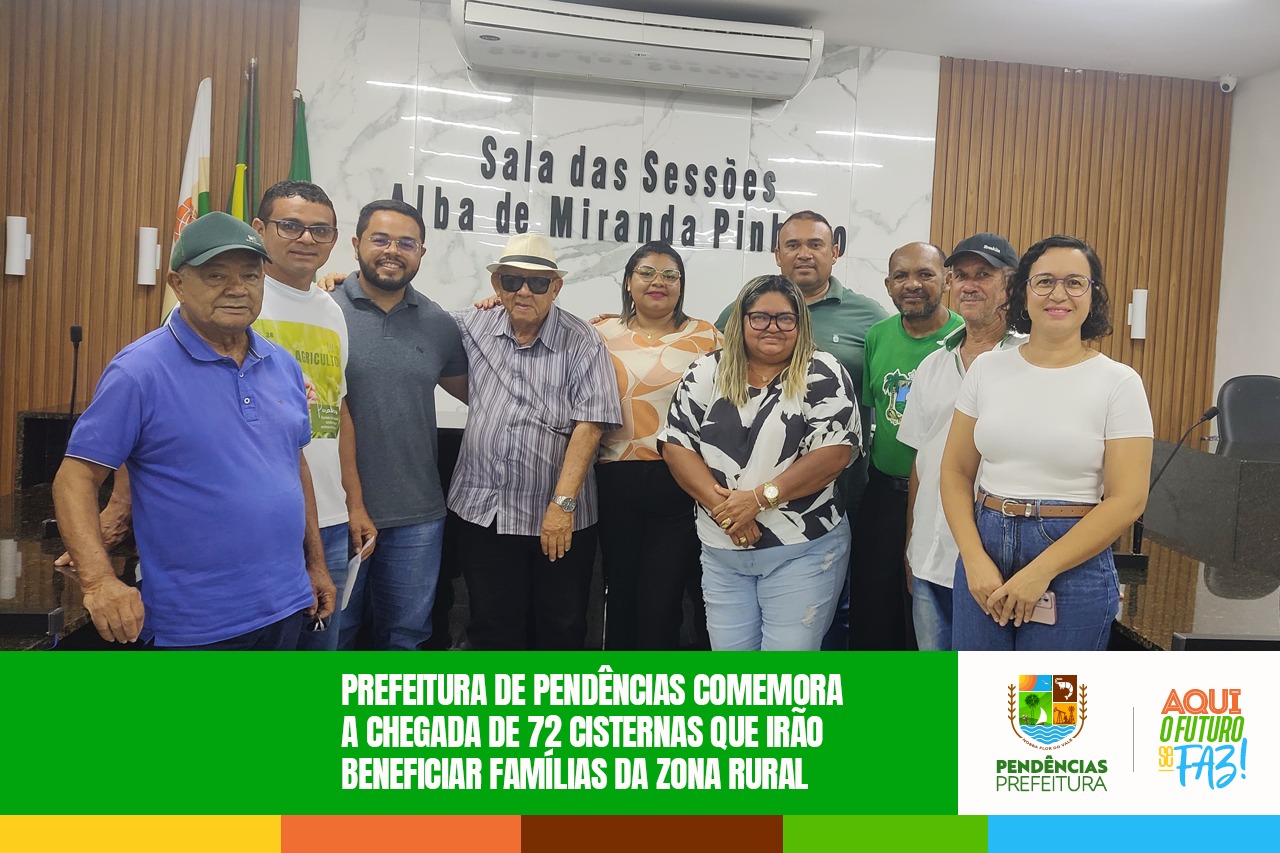 ÁGUA PARA TRANSFORMAR VIDAS: 72 CISTERNAS CHEGAM À ZONA RURAL DE PENDÊNCIAS!