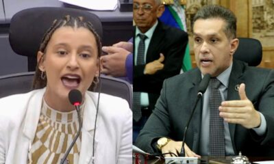 VEREADORA BRISA BRACCHI SURTA E TENTA IMPEDIR SESSÃO; PRESIDENTE ERIKO JÁCOME É ALVO DE ATAQUES