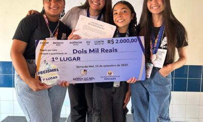 Alunas da rede municipal de Serra do Mel criam site para auxiliar na alfabetização