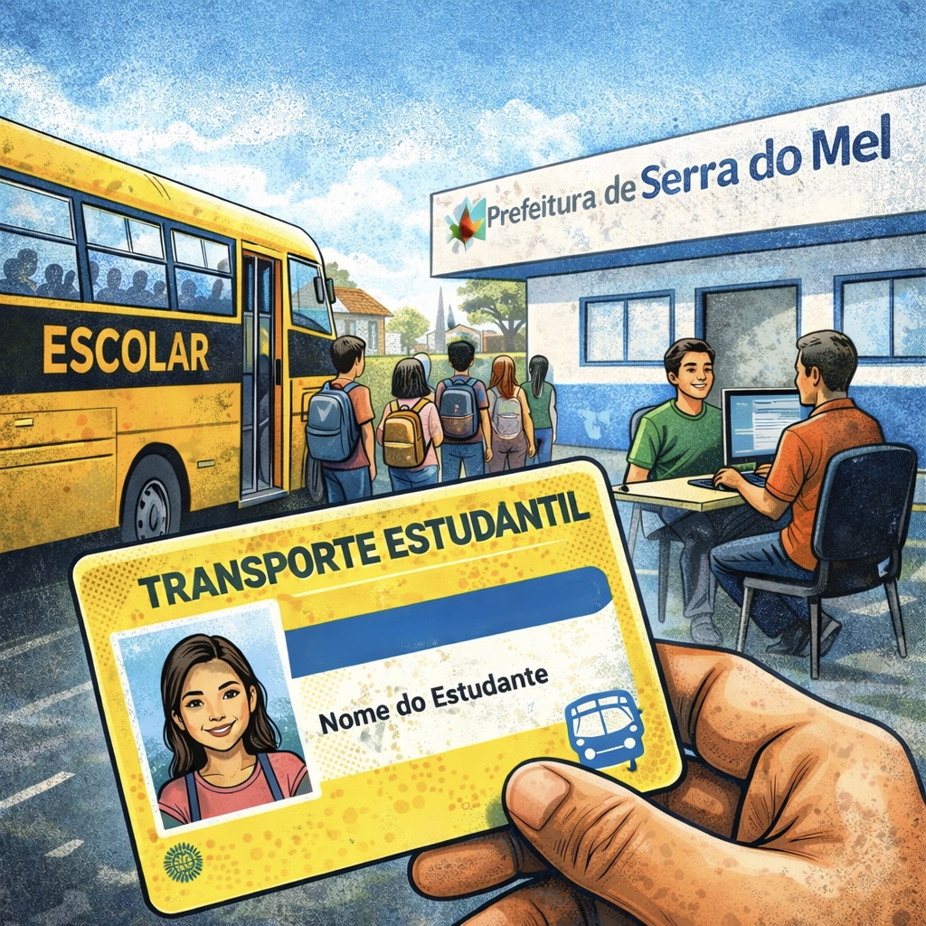 Prefeitura de Serra do Mel inicia emissão e recadastramento de carteirinhas do transporte estudantil