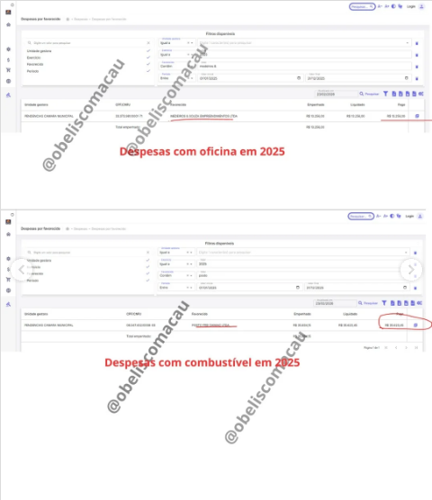 PENDÊNCIAS - CÂMARA DE VEREADORES GASTAM QUASE R$ 50 MIL REAIS COM CARRO QUE MAL APARECE EM SERVIÇO